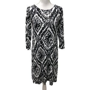 Lilly Pulitzer Ophelia Swing Dress Womens Medium Black White Beachy Party